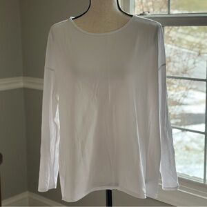Lululemon Back Into It Long Sleeve Top white